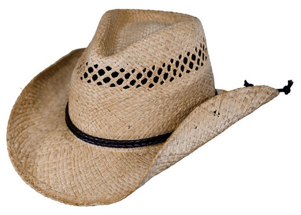 1788 Outback Trading Brumby Rider Outdoor Western Raffia Straw Cowboy Hat